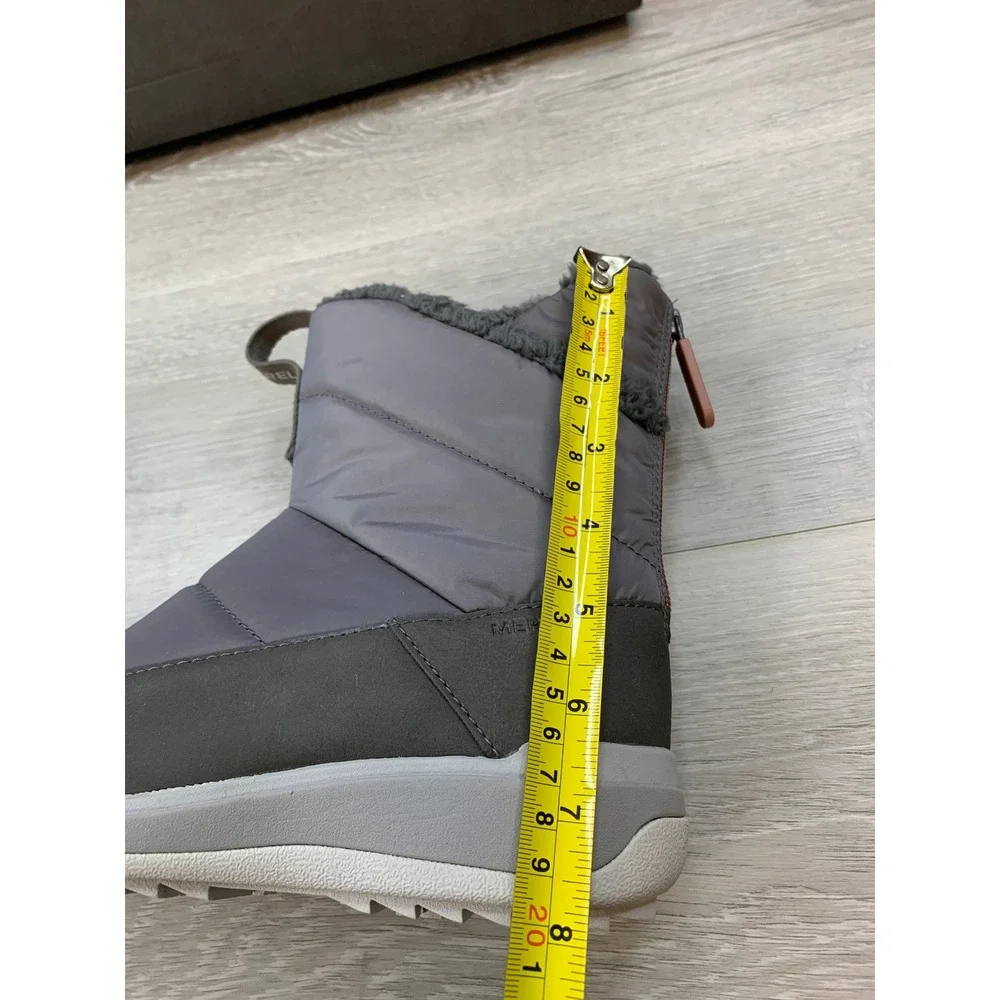 Merrell Juno Bluff Polar‎ Women's Waterproof Boots Grey 6.5 Quilted Insulated